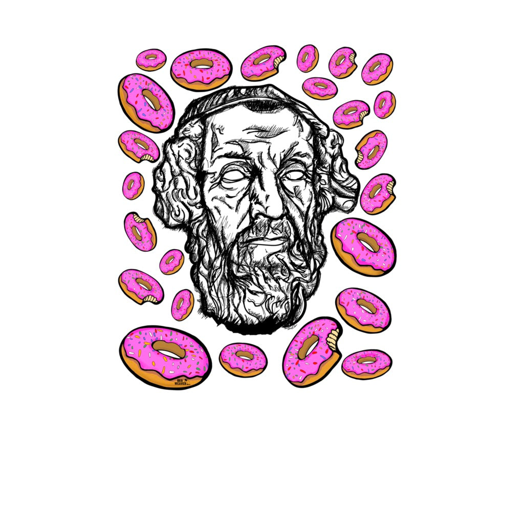 homer simpson with donuts 
