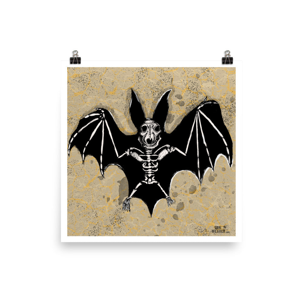 Bat Bones Poster Print 18x18 (inches)